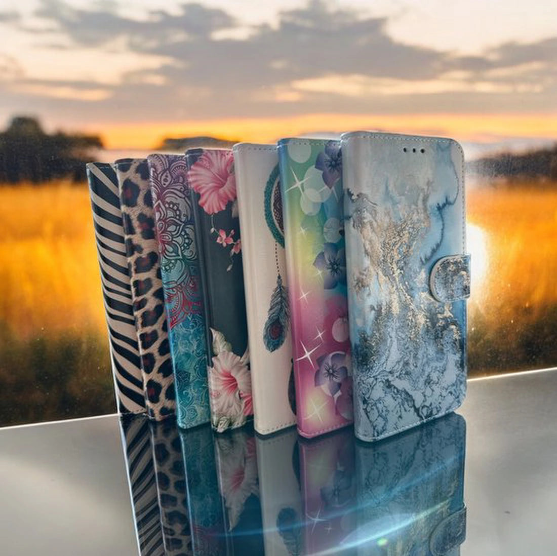 Elite Bookcase Geschikt voor: Samsung Galaxy A34 Hoesje met Magnetische Sluiting en Pasjeshouder - Droomvanger Print