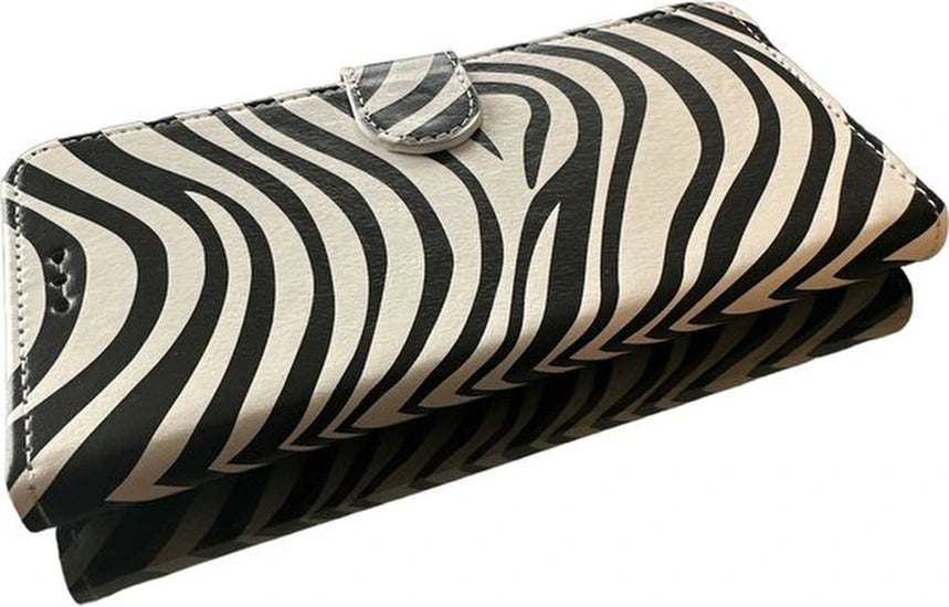 Elite Bookcase Geschikt voor: Samsung Galaxy A52 / A52s 4G & 5G Hoesje met Magnetische Sluiting en Pasjeshouder - Zebra Print