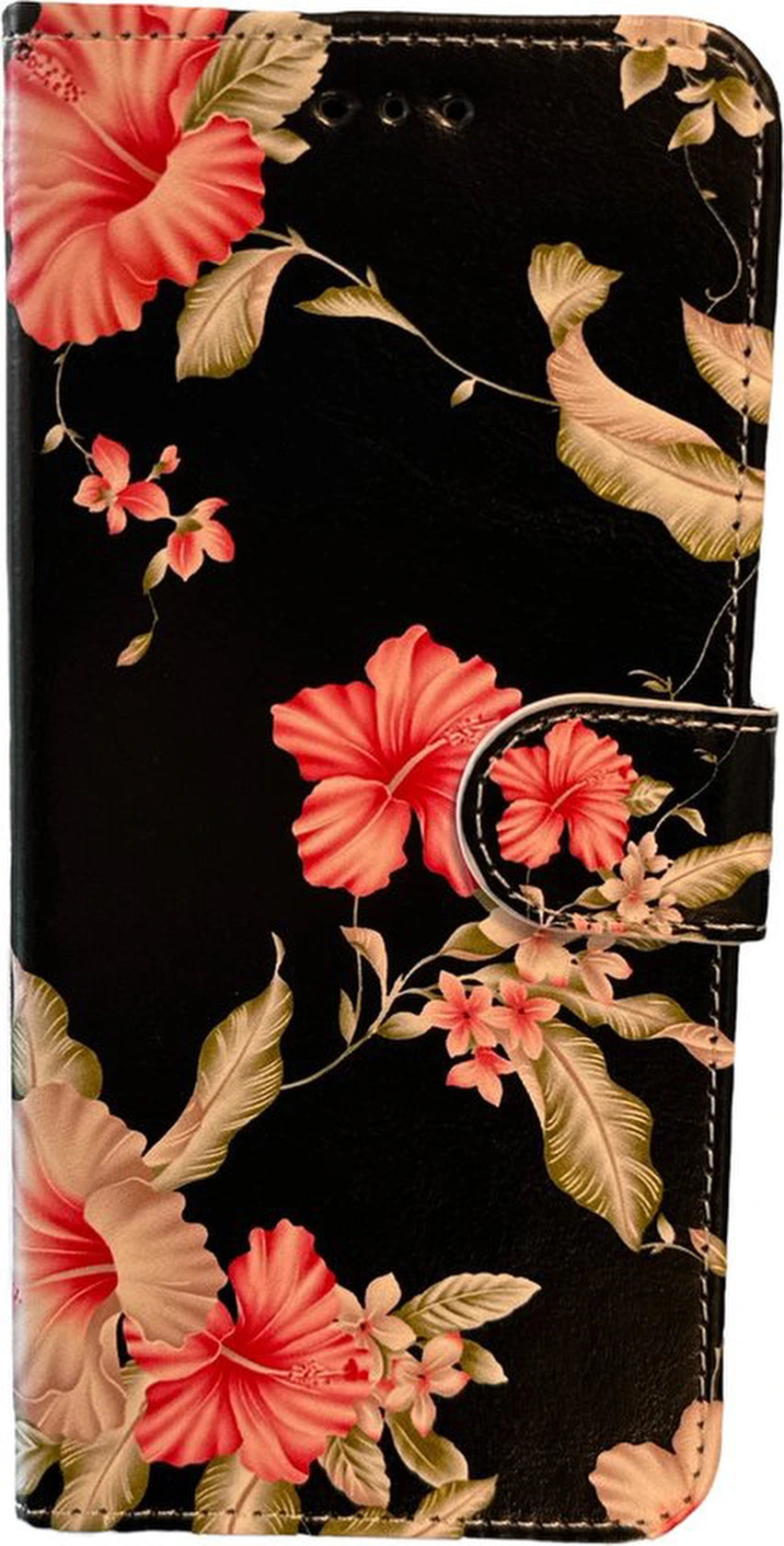 Elite Bookcase Geschikt voor: Samsung Galaxy A55 Hoesje met Magnetische Sluiting en Pasjeshouder - Bloemen Print