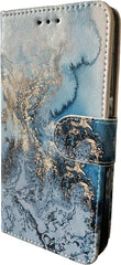 Samsung Galaxy A55 Hoesjes – Bookcase Portemonnee Hoes – Magneetsluiting – Pasjeshouder – Marmer Print