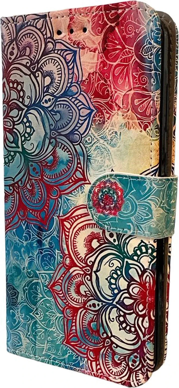 iPhone 7/8 Hoesjes – Bookcase Portemonnee – Magneetsluiting – Pasjeshouder – Mandala Print-Ilumina Benelux