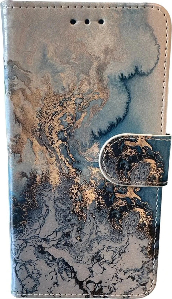 iPhone 7/8 Hoesjes – Bookcase Portemonnee Hoes – Magneetsluiting – Pasjeshouder – Marmer Print-Ilumina Benelux