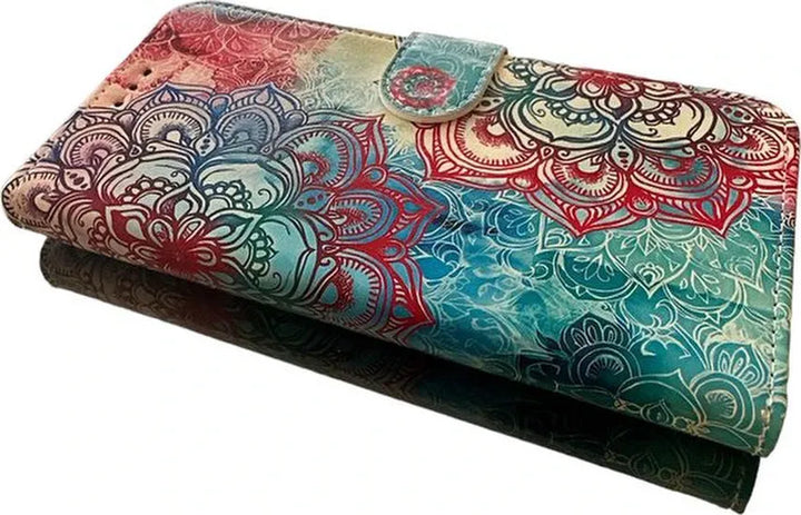 Xiaomi Redmi Note 12 Pro 4G Hoesjes – Bookcase Portemonnee – Magneetsluiting – Pasjeshouder – Mandala Print-Ilumina Benelux