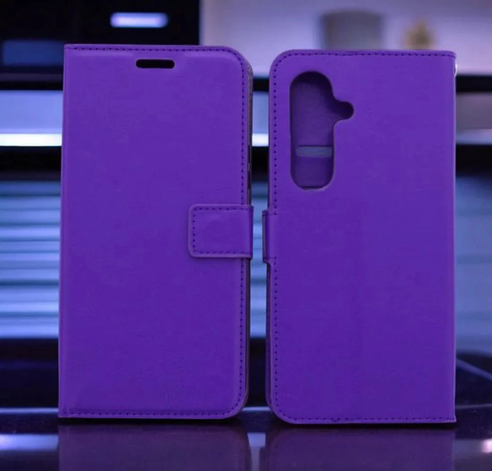 Samsung Galaxy S23 Ultra Hoesjes – Portemonnee Hoes – Pasjeshouder – Magneetsluiting – Paars-Ilumina Benelux