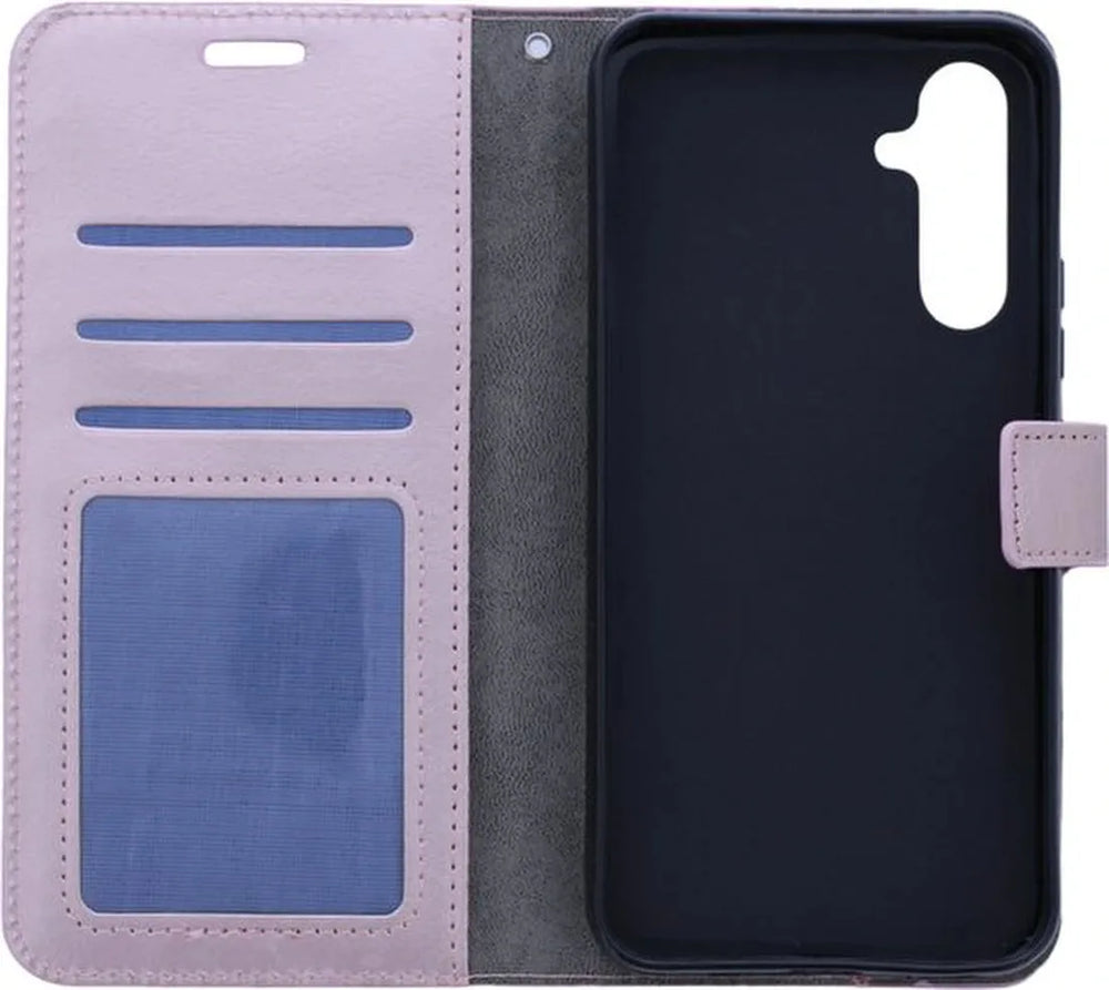 Samsung Galaxy A05s Hoesjes – Portemonnee Bookcase – Pasjeshouder – 2x Gehard Glas Screenprotector – Roségoud-Ilumina Benelux