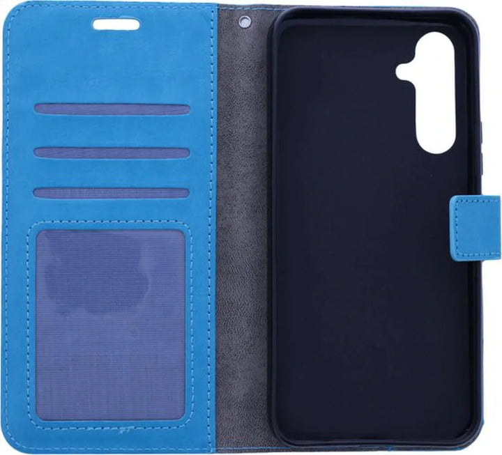 Samsung Galaxy S23 Ultra Hoesjes – Portemonnee Bookcase – Magneetsluiting – 2x Gehard Glas Screenprotector – Turquoise-Ilumina Benelux