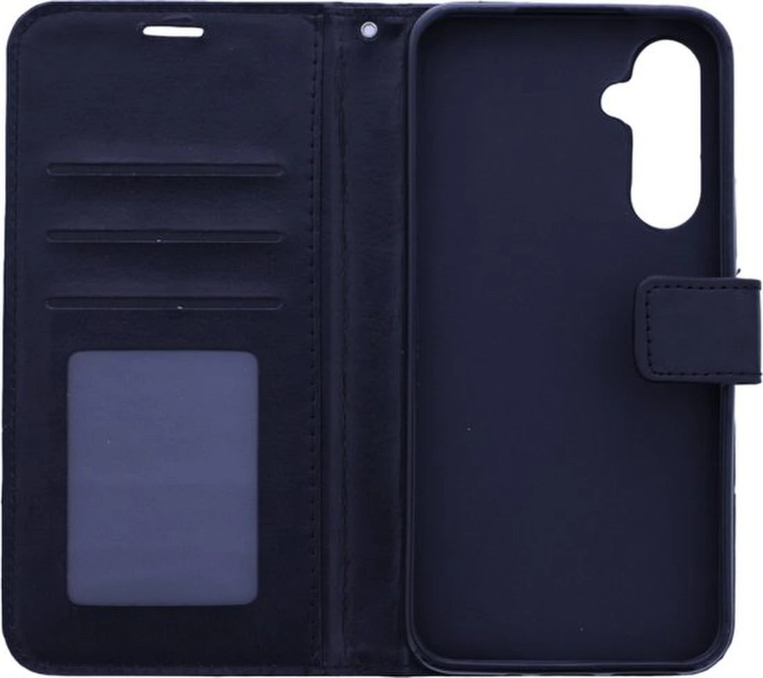 Samsung Galaxy S23 Hoesjes – Portemonnee Bookcase – Magneetsluiting – 2x Gehard Glas Screenprotector – Zwart