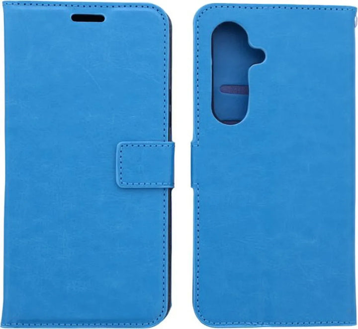 Samsung Galaxy S23 Hoesjes – Portemonnee Bookcase – Magneetsluiting – 2x Gehard Glas Screenprotector – Turquoise-Ilumina Benelux