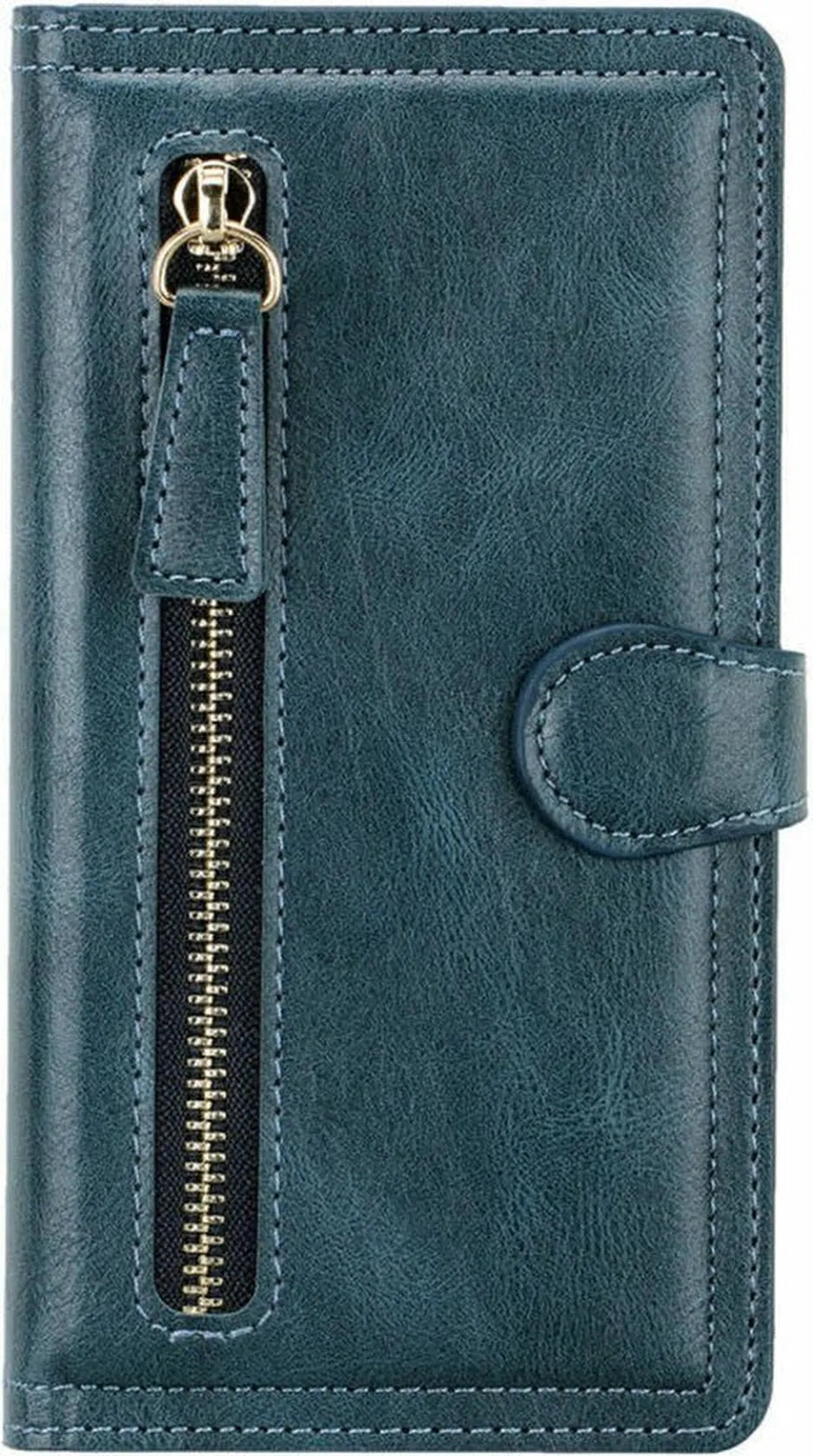 Samsung Galaxy S24 Ultra Hoesjes – Portemonnee Flipcover met Ritssluiting – Magneetsluiting – 5 Pasjeshouder – Blauw-Ilumina Benelux