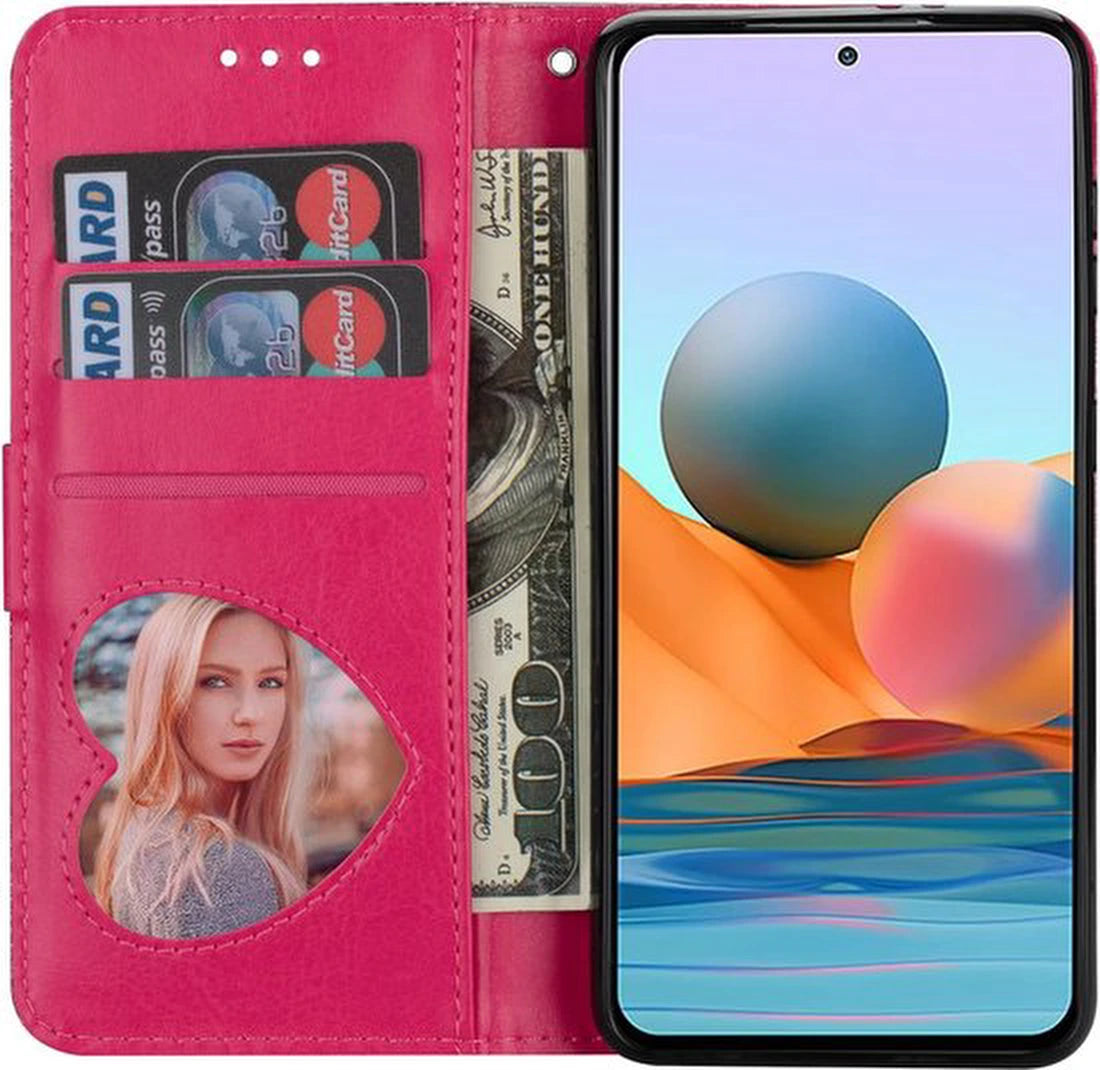 Samsung Galaxy A55 Hoesjes – Glitter Portemonnee Case – Rits – Koord – Pasjeshouder – Roze