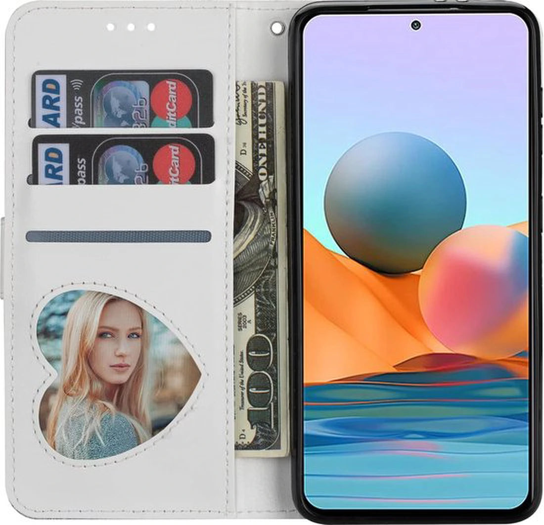 Glitter Wallet Case Geschikt voor: Samsung Galaxy A05s Hoesje met Rits, Koord en Pasjeshouder - Zilver