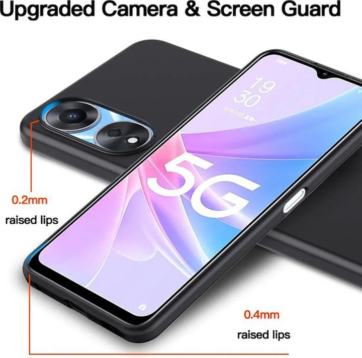 Oppo A58 5G / A78 5G Hoesjes – Siliconen Backcover – Soft Silicone – Zwart-Ilumina Benelux