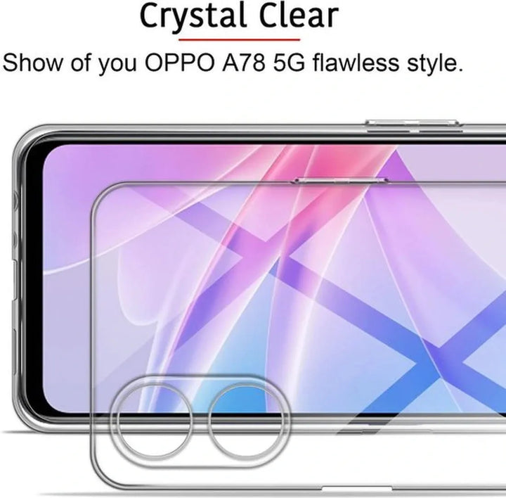 Oppo A58 5G / A78 5G Hoesjes – Siliconen Backcover – Transparant – Soft Silicone – Schokbestendig-Ilumina Benelux