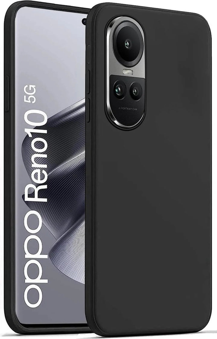 OPPO Reno 10 Pro 5G Hoesjes – Siliconen Backcover – Soft Silicone – Zwart-Ilumina Benelux
