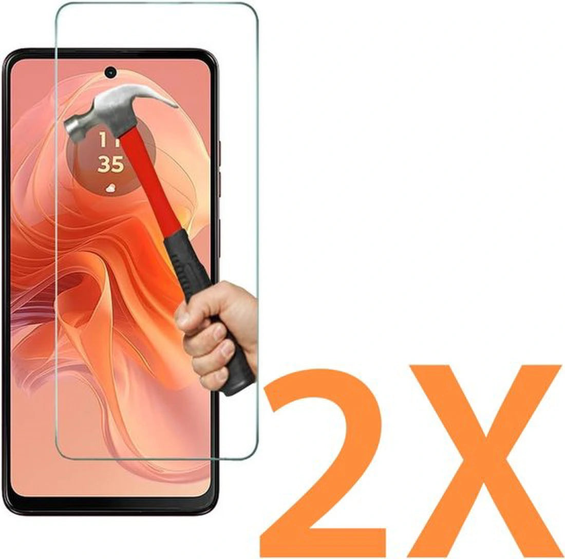 Screenprotector - Geschikt voor Motorola Moto G24 Power - 9H Glas (2-Pack)