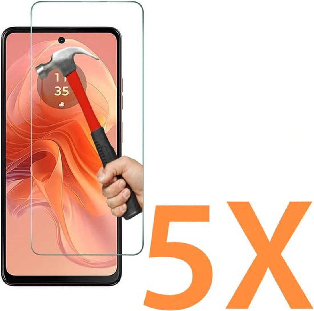 Screenprotector - Geschikt voor Motorola Moto G24 Power - 9H Glas (5-Pack)