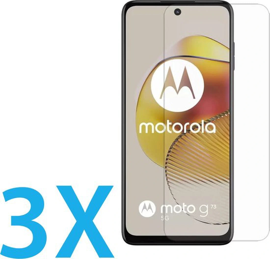 Screenprotector - Geschikt voor Motorola Moto G73 - 9H Glas (3-Pack)