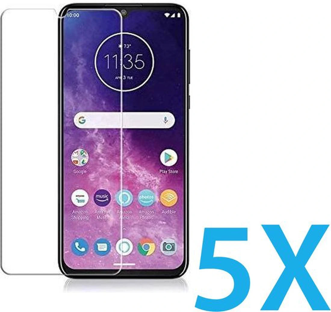 Screenprotector - Geschikt voor Motorola Moto One Zoom - 9H Glas (5-Pack)