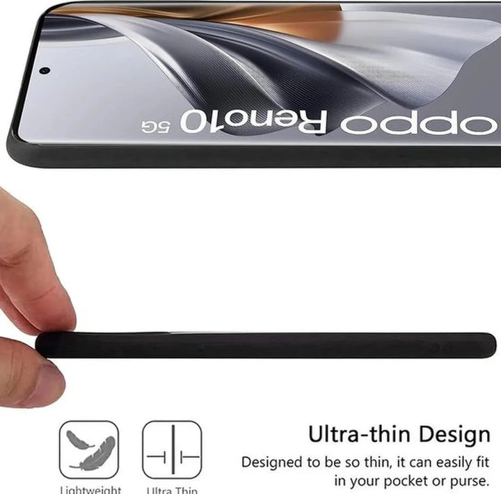 OPPO Reno 10 Hoesjes – TPU Siliconen Backcover – Soft Case – Incl. 3x Screenprotector Gehard Glas – Zwart-Ilumina Benelux