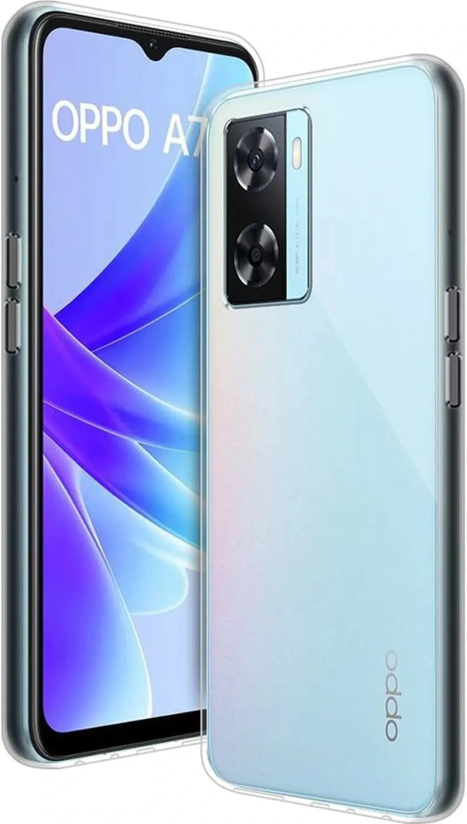 Oppo A77 5G Hoesjes – Transparante TPU Siliconen Backcover – Soft Case – Inclusief 3x Gehard Glas Screenprotector-Ilumina Benelux