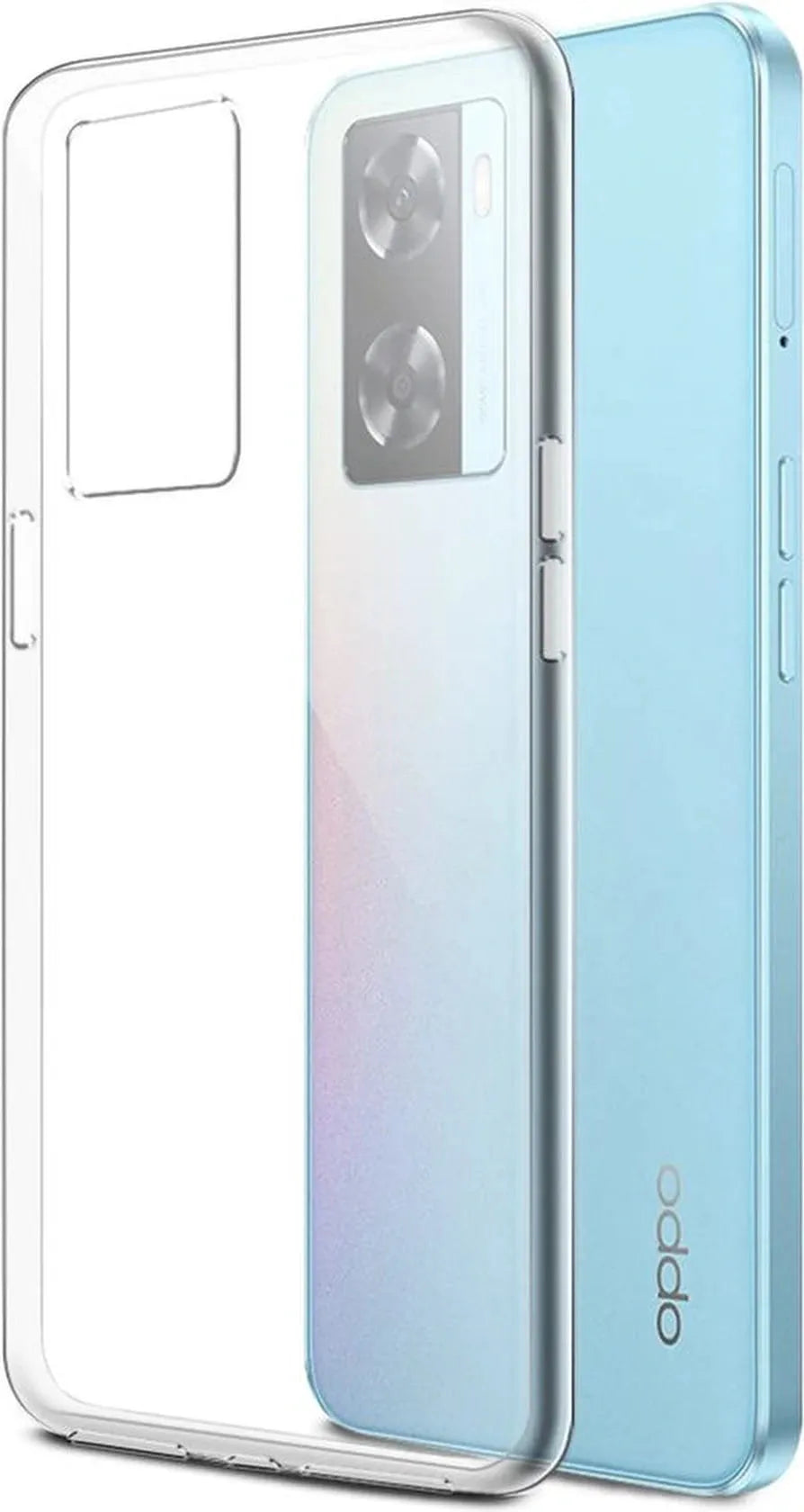 Oppo A77 5G Hoesjes – Transparante TPU Siliconen Backcover – Soft Case – Inclusief 3x Gehard Glas Screenprotector-Ilumina Benelux