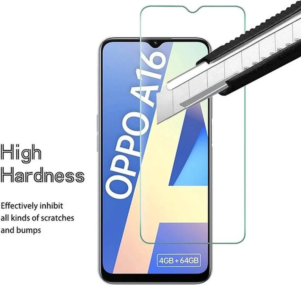 Oppo A16/A16s/A54s Hoesjes – TPU Siliconen Backcover – Soft Case – 3x Gehard Glas Screenprotector – Zwart-Ilumina Benelux
