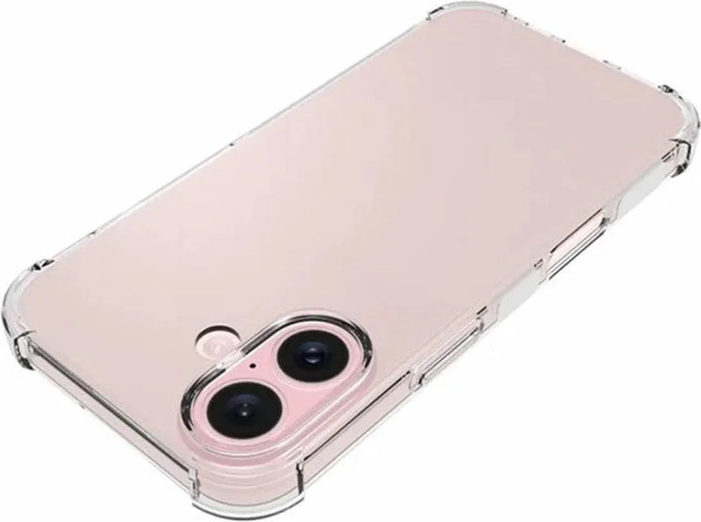 iPhone 16 Hoesjes – Siliconen Backcover – Schokbestendig – Transparant + 2x Screenprotector Gehard Glas – Anti-kras – Transparant-Ilumina Benelux