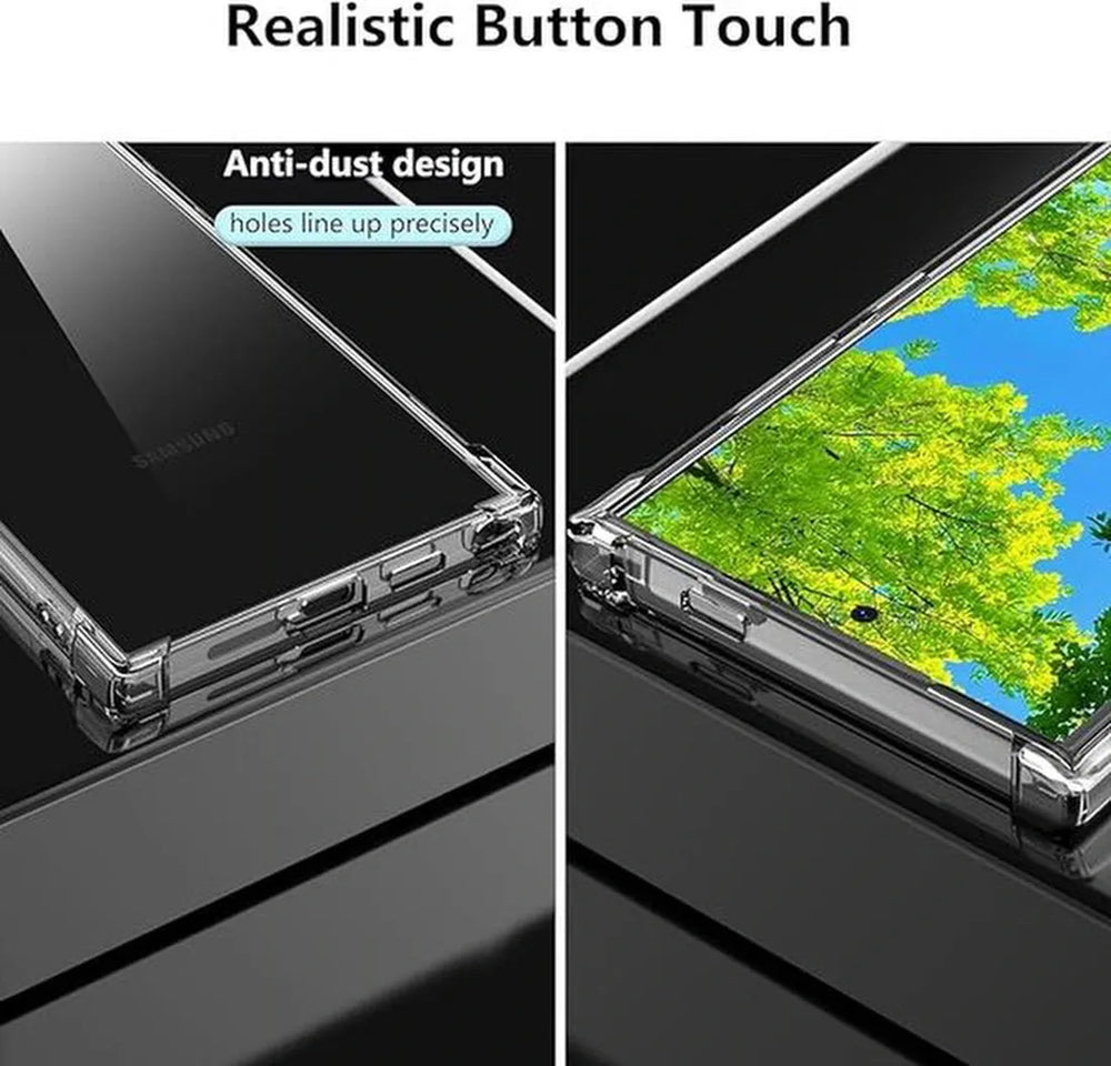 Samsung Galaxy S24 Ultra Hoesjes – Siliconen Backcover – Soft Silicone – Inclusief 2x Screenprotector – Transparant-Ilumina Benelux