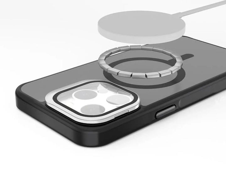 iPhone 16 Hoesjes – Schokbestendige Backcover met Standaard – MagSafe Compatibel – Grijs-Ilumina Benelux