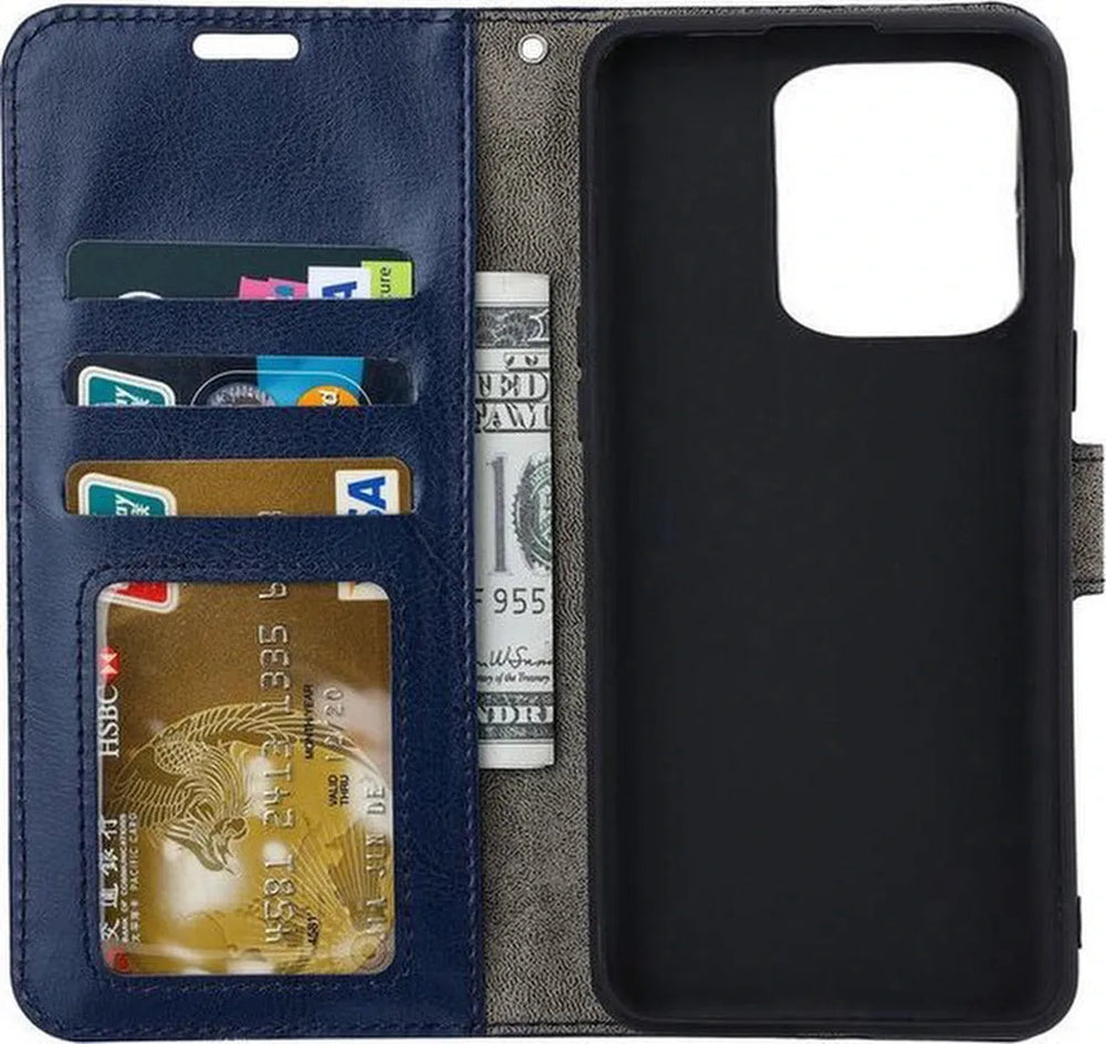 iPhone 16 Hoesjes – Portemonnee Hoes – Pasjeshouder – Magneetsluiting – Blauw-Ilumina Benelux