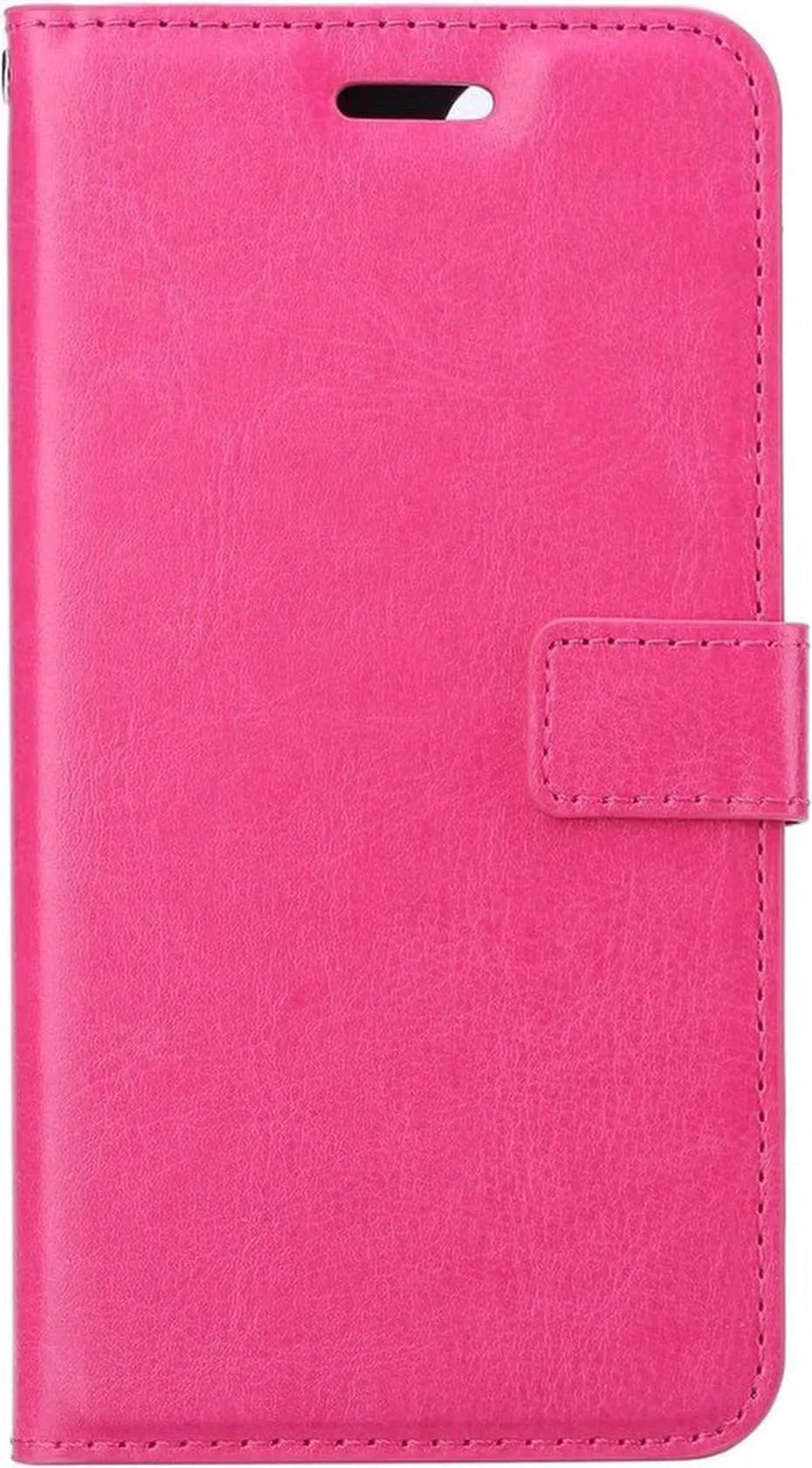 iPhone 15 Plus Hoesjes – Portemonnee Hoes – Pasjeshouder – 2x Screenprotector – Roze-Ilumina Benelux