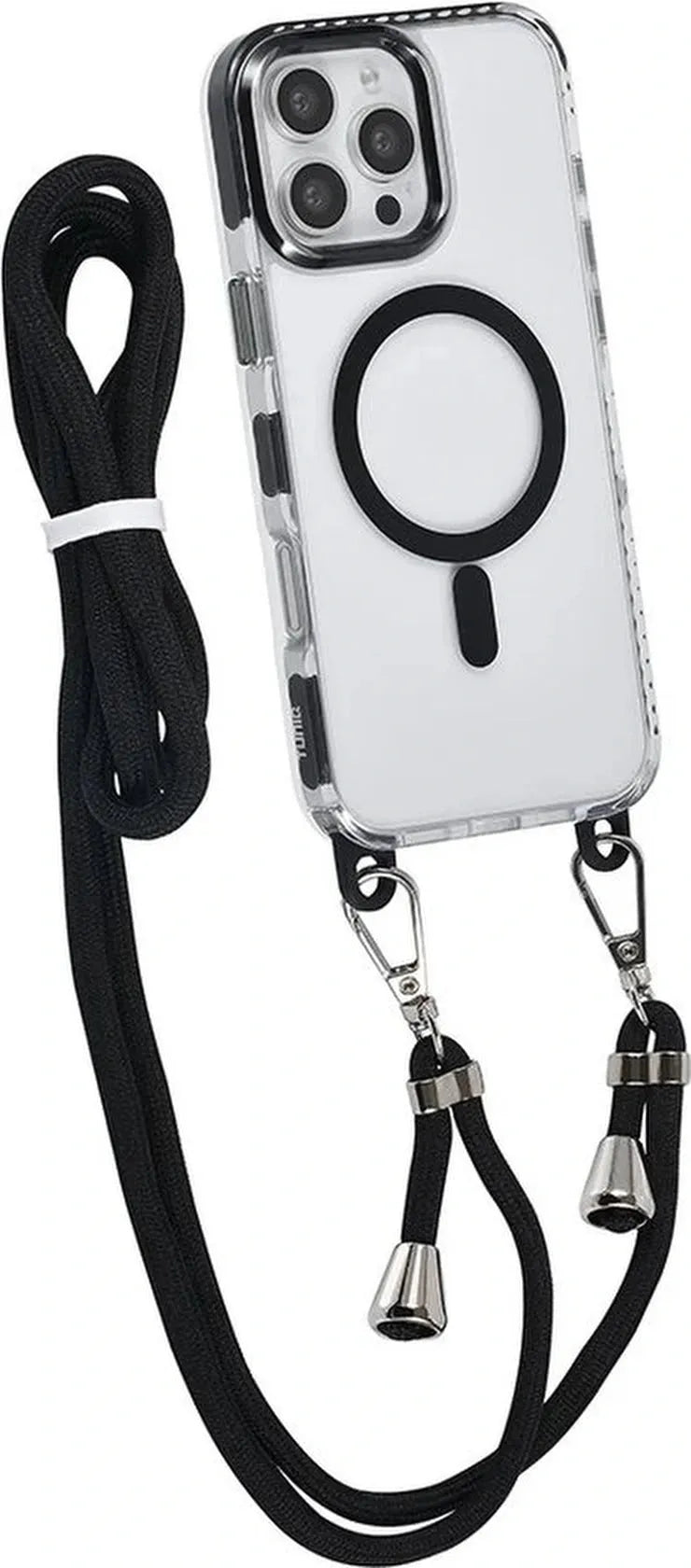 iPhone 16 Pro Hoesjes – MagSafe Backcover – Hoes met Koord – Zwart-Ilumina Benelux