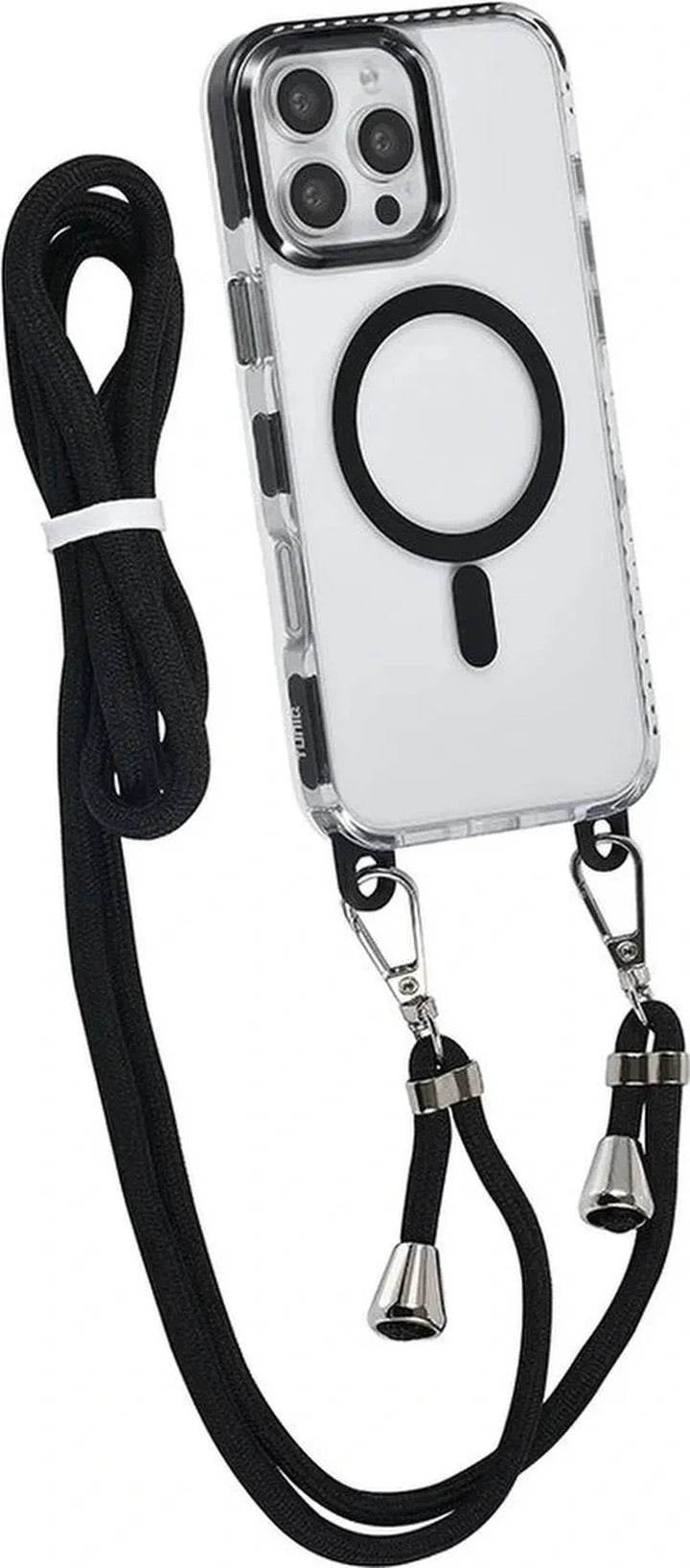 iPhone 16 Pro Hoesjes – MagSafe Backcover – Hoes met Koord – Zwart-Ilumina Benelux