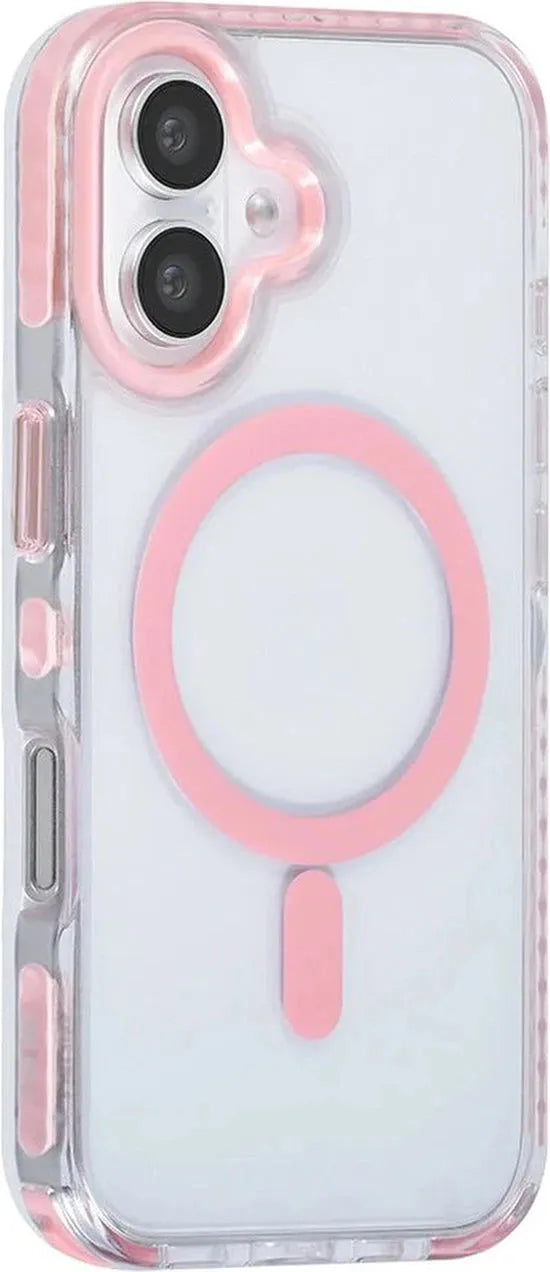 iPhone 16 Hoesjes – MagSafe Backcover – Hoes met Koord – Roze-Ilumina Benelux