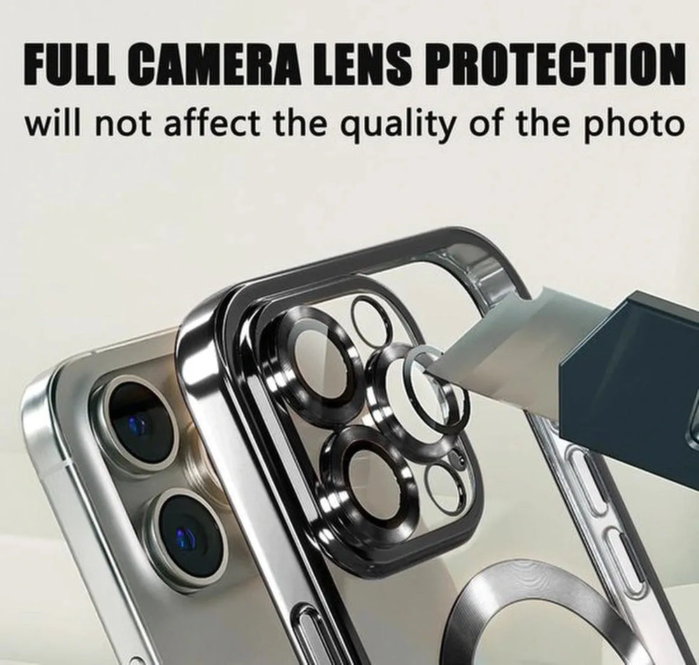 iPhone 16 Plus Hoesjes – Backcover – MagSafe Compatibel – Camera Lens Protector + Screenprotector – Zwart-Ilumina Benelux