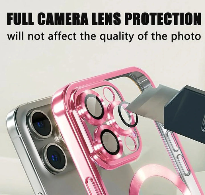 iPhone 16 Plus Hoesjes – Siliconen Backcover – MagSafe Compatibel – Camera Lens Protector + Screenprotector – Roze-Ilumina Benelux
