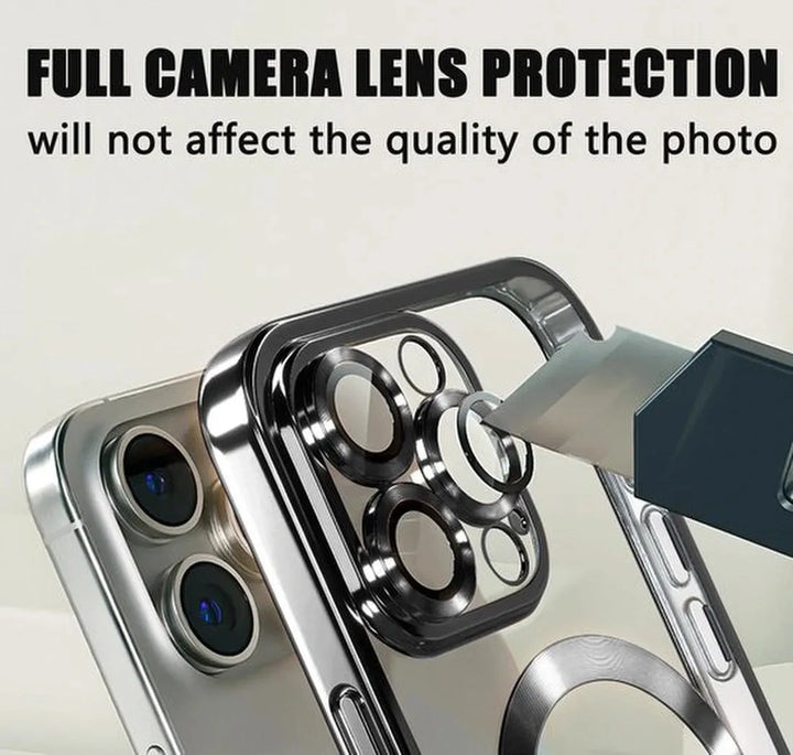 iPhone 16 Pro Max Hoesjes – Backcover – MagSafe Compatibel – Camera Lens Protector + Screenprotector – Zwart-Ilumina Benelux