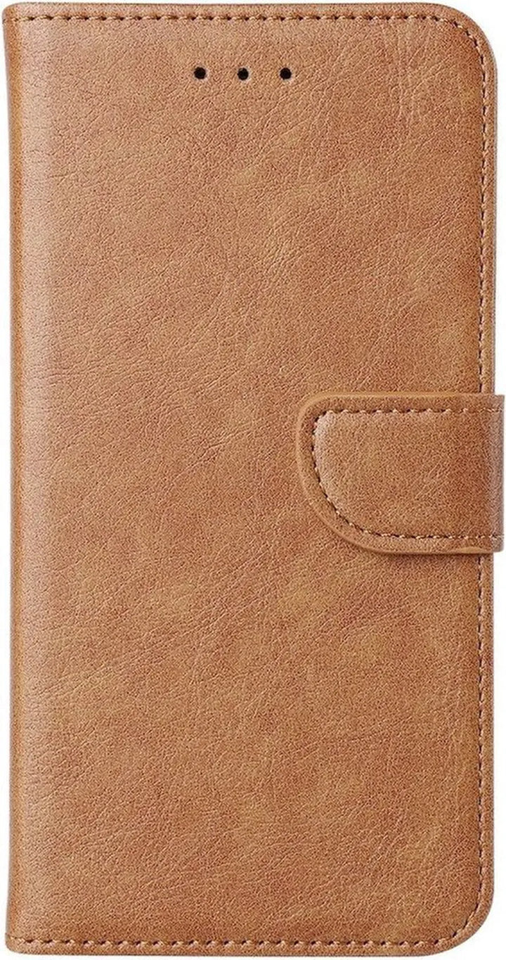 Samsung Galaxy S24 FE / S25 FE Hoesjes – Portemonnee Hoes – Pasjeshouder – Magneetsluiting – Lichtbruin-Ilumina Benelux