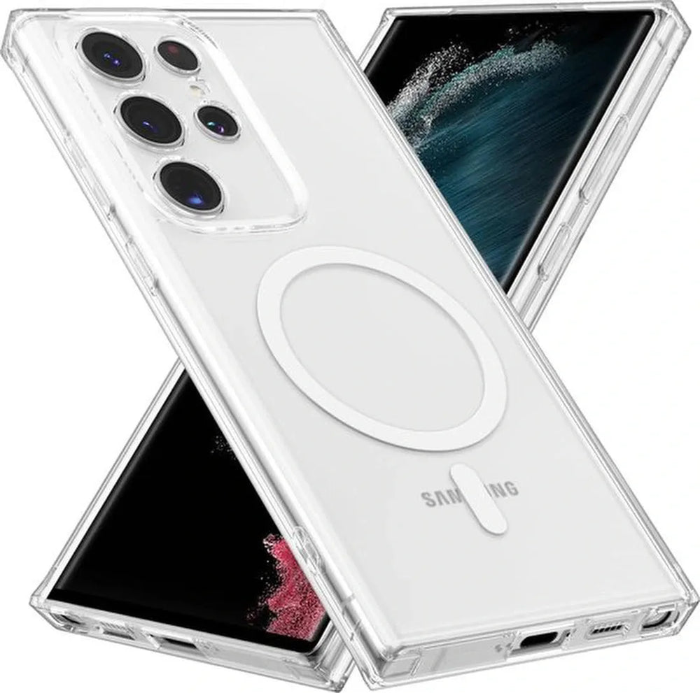 Samsung Galaxy S23 Ultra Hoesjes – Transparante Backcover – Schokbestendig – MagSafe Compatibel – Doorzichtig-Ilumina Benelux