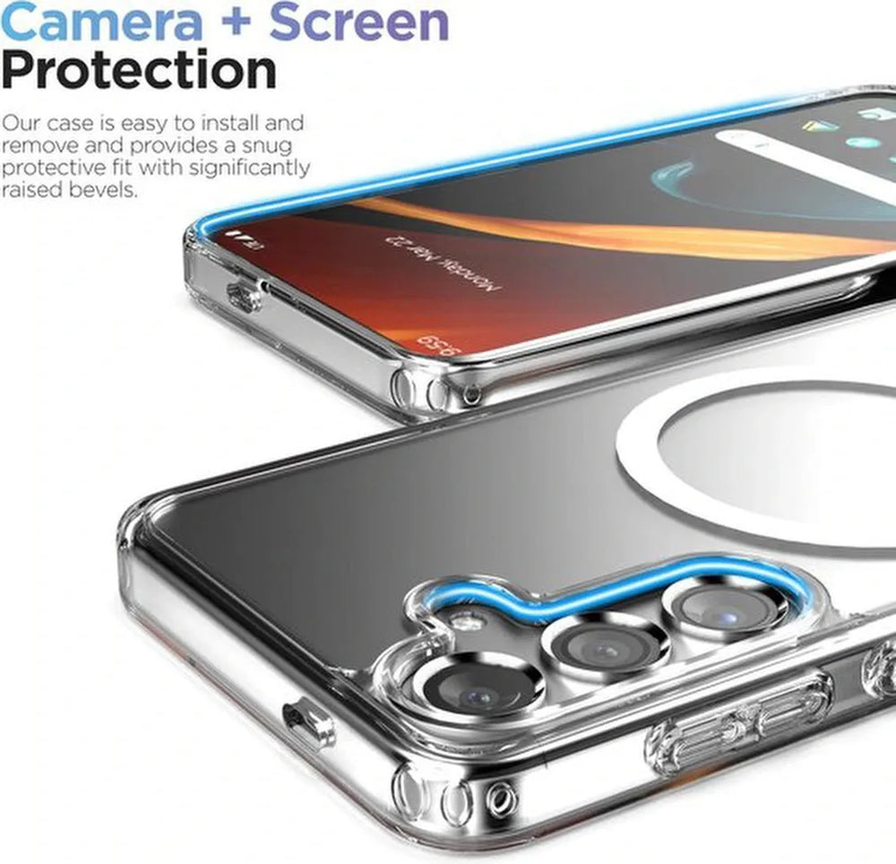 Samsung Galaxy S24 Hoesjes – Transparante Backcover – Schokbestendig – MagSafe Compatibel – Doorzichtig-Ilumina Benelux