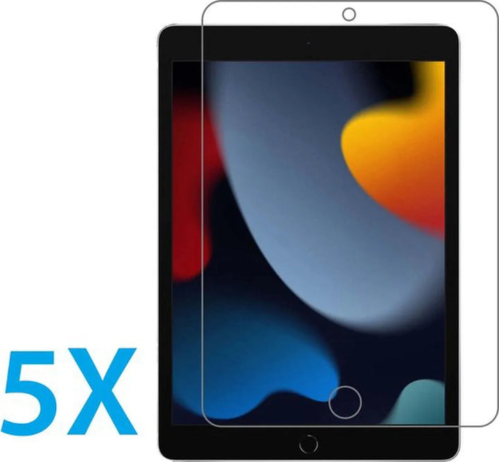 Screenprotector – Geschikt voor iPad 10.2 Inch (2019/2020/2021) – 5-Pack – Gehard Glas – Anti-kras-tabletscreenprotectors-Ilumina Benelux