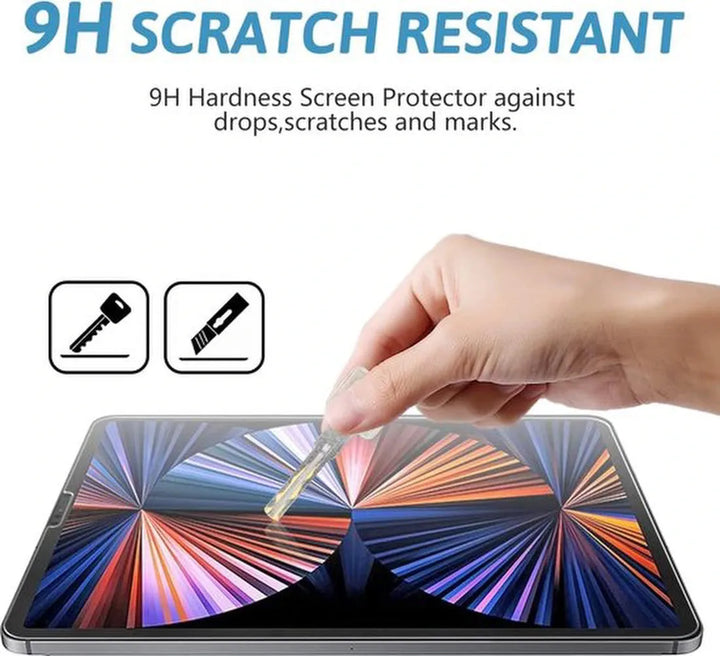 Screenprotector – Geschikt voor iPad Pro 12.9 2018/2020/2021/2022 – 2x Gehard Glas – Anti Kras-tabletscreenprotectors-Ilumina Benelux
