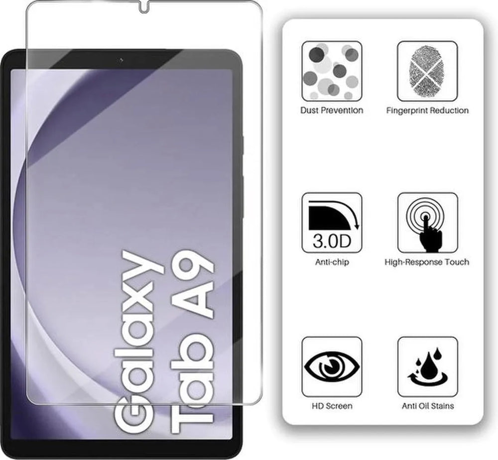 Screenprotector – Geschikt voor Samsung Galaxy Tab A9 8.7 SM-X110/X115 & Tab A11 – Gehard Glas – Anti-kras-tabletscreenprotectors-Ilumina Benelux