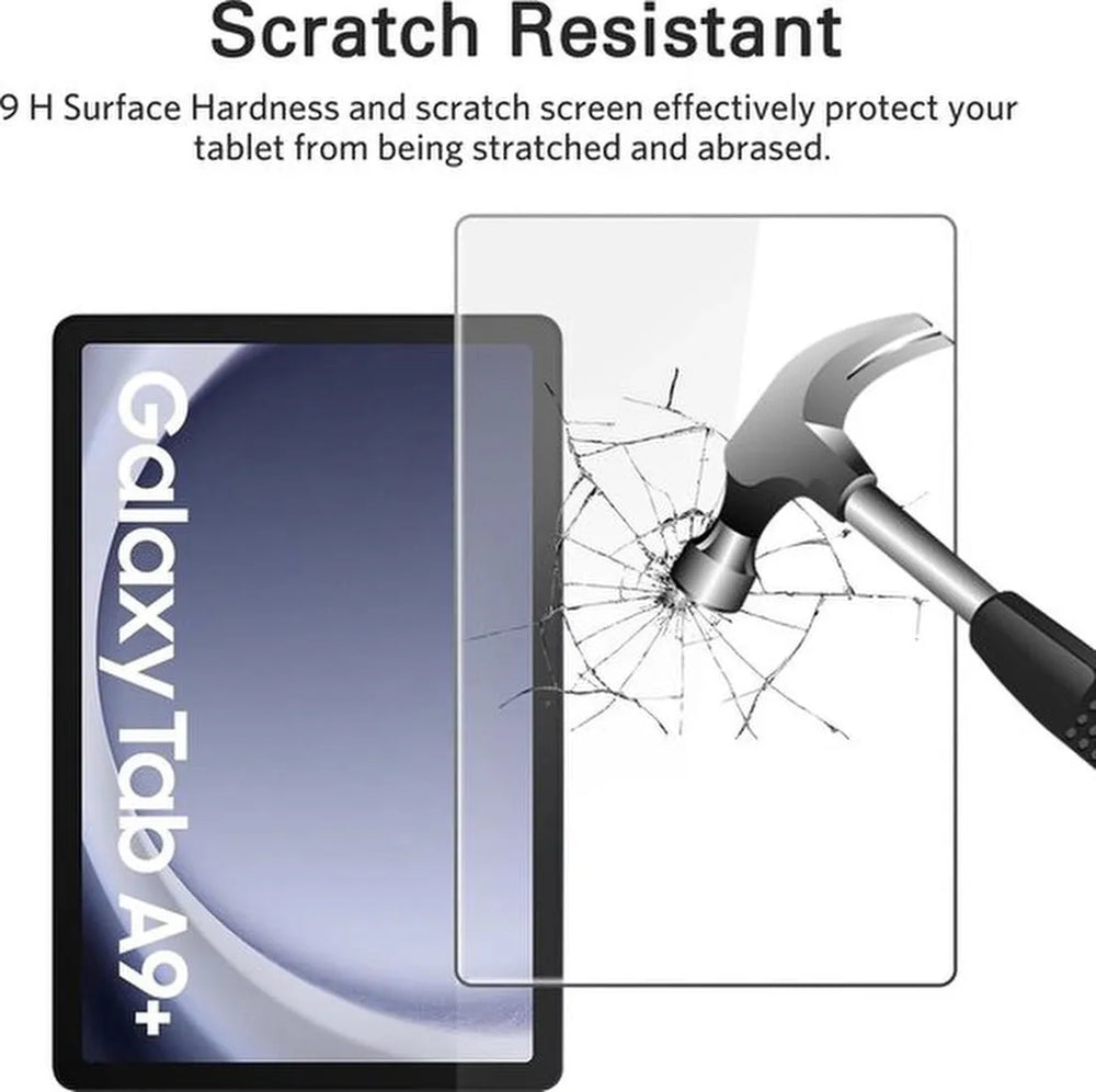 Screenprotector – Geschikt voor Samsung Galaxy Tab A9+ / A11 Plus 11 inch – 5x Gehard Glas – Anti-kras-tabletscreenprotectors-Ilumina Benelux