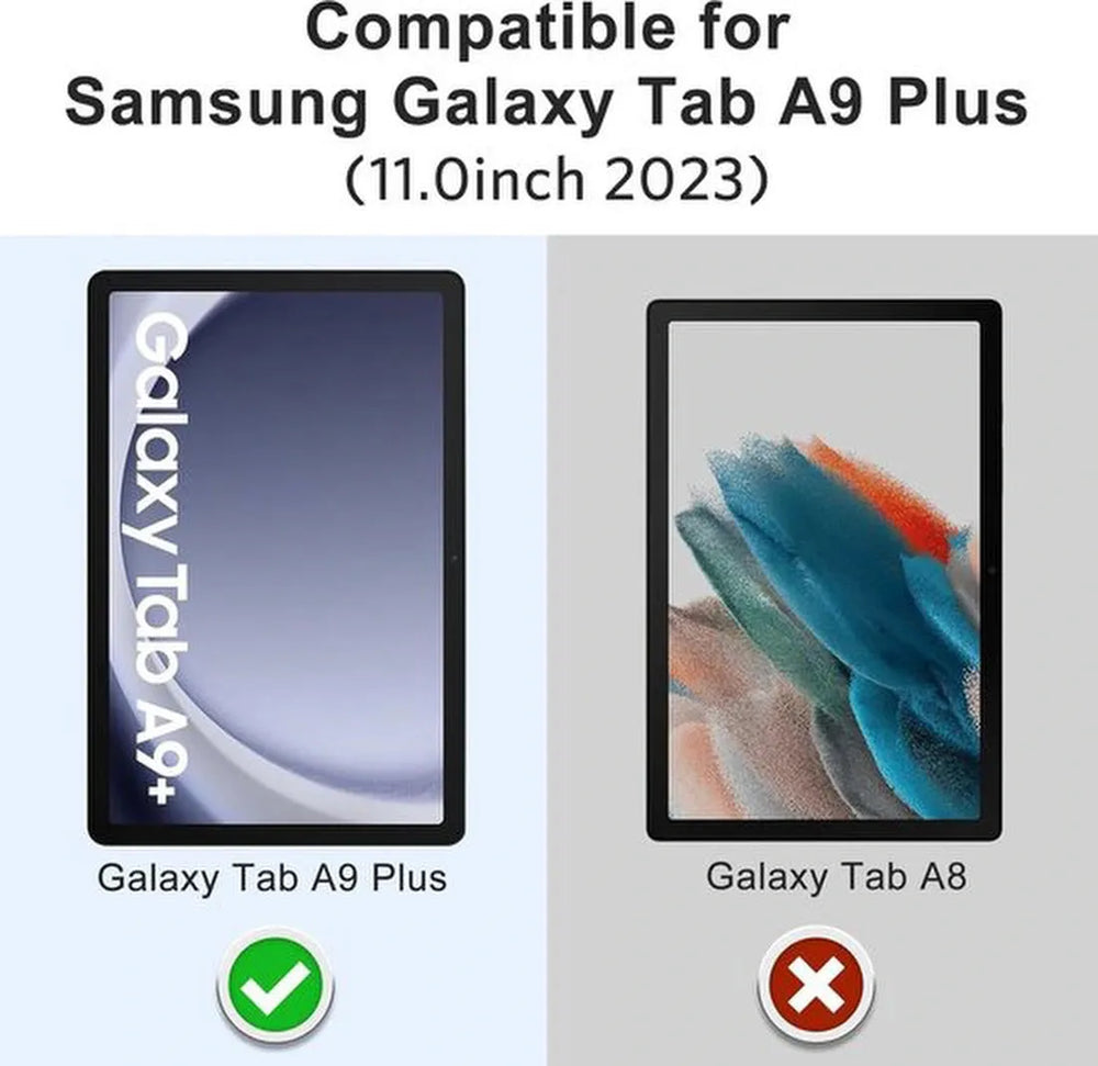 Screenprotector – Geschikt voor Samsung Galaxy Tab A9 Plus/A11 Plus 11 inch – 2x Gehard Glas – Anti-kras-tabletscreenprotectors-Ilumina Benelux