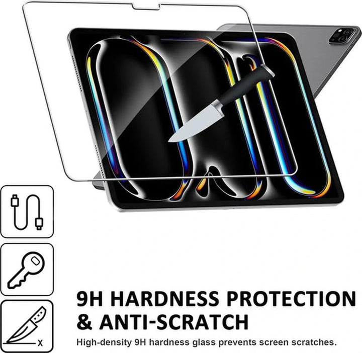 Screenprotector – Geschikt voor iPad Pro 11 (2024) – Gehard Glas – Anti-kras – 3-Pack – Tempered Glas-tabletscreenprotectors-Ilumina Benelux