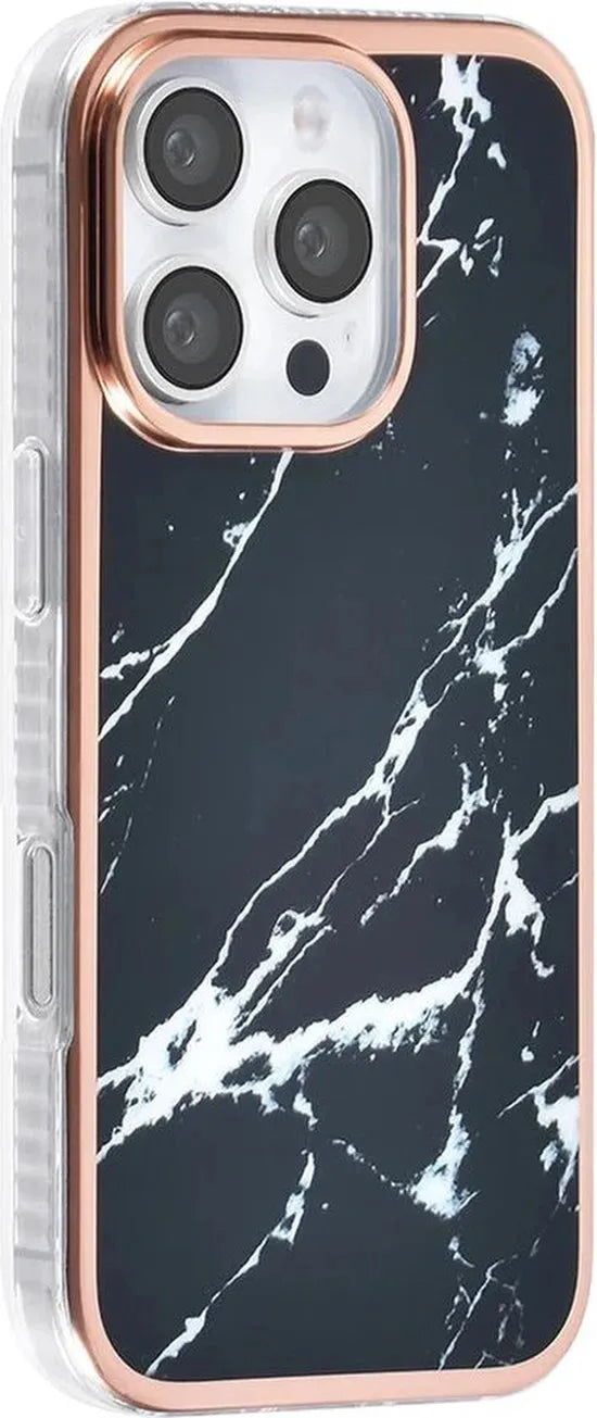 iPhone 16 Pro Hoesjes – TPU Backcover – Marble Print-Ilumina Benelux