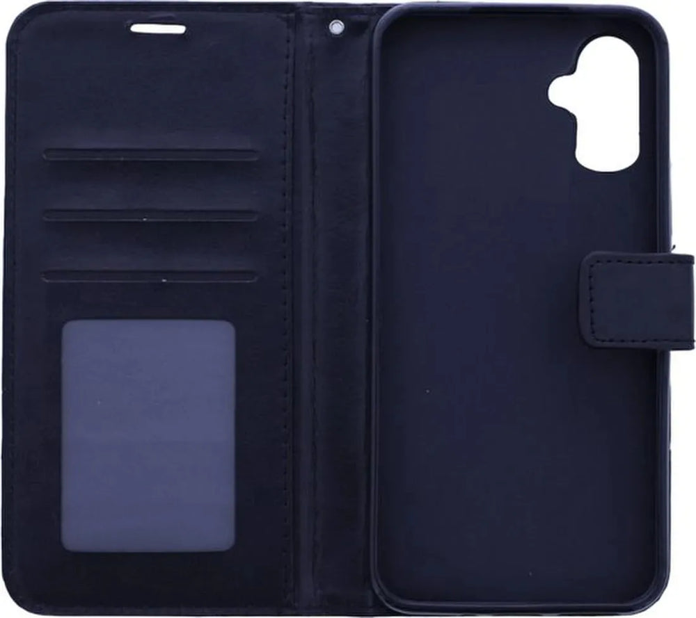 Samsung Galaxy A06 Hoesjes – Portemonnee Bookcase – Pasjeshouder – Inclusief 2x Screenprotector – Zwart-Ilumina Benelux