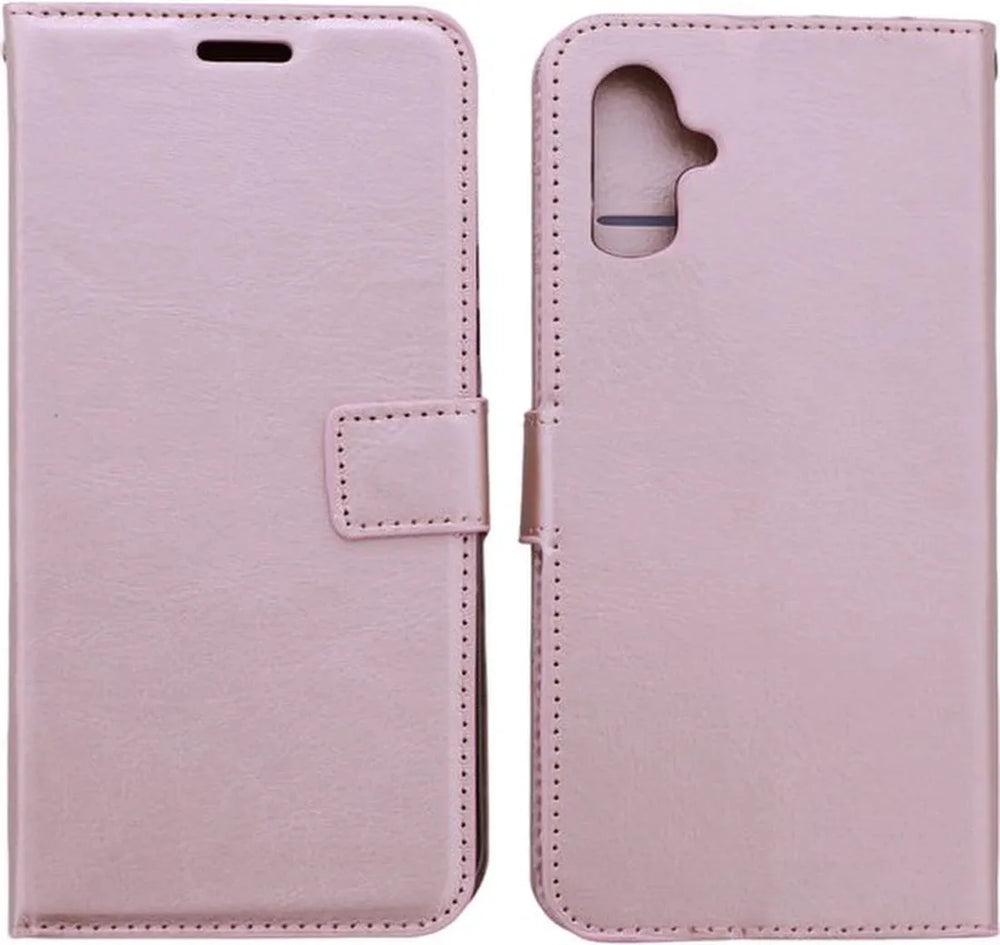 Samsung Galaxy A06 Hoesjes – Portemonnee Bookcase – Magneetsluiting – Inclusief 2x Screenprotector – Roségoud-Ilumina Benelux