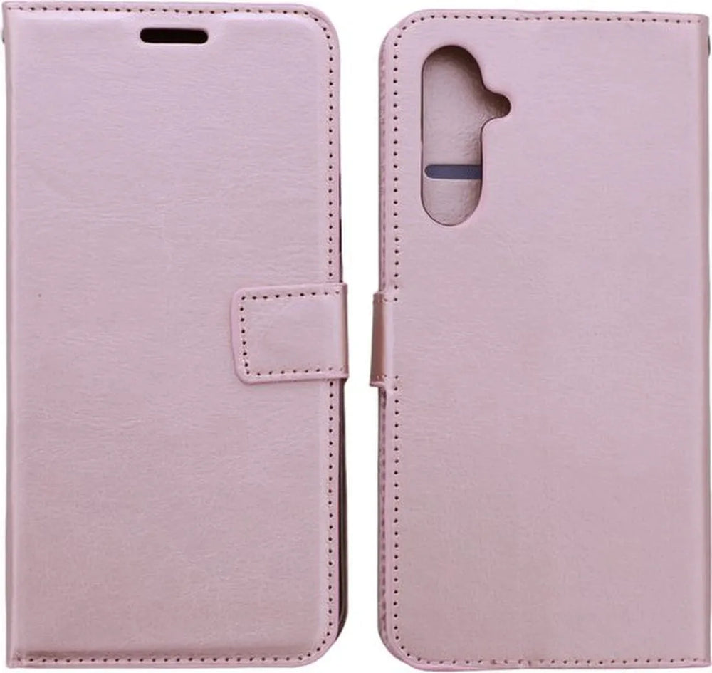 Samsung Galaxy A16 Hoesjes – Portemonnee Bookcase – Magneetsluiting – Inclusief Screenprotector – Roségoud-Ilumina Benelux